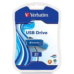 VERBATIM CORPORATION 2GB USB Swivel Drive - Blue