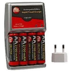 N/A 4 AA 2700 mAh NICKEL METAL HYDRIDE BATTERIES WITH 110/240V RAPID CHARGER KIT