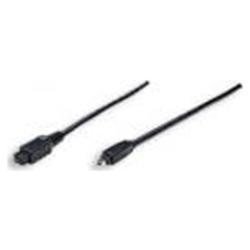 IC INTRACOM 6FT FIREWIRE 9 TO 4 PIN BLACK CABLE