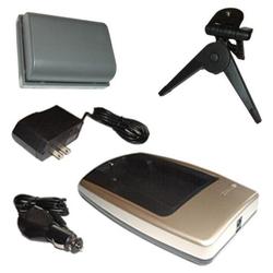 HQRP Battery and Smart Travel Charger for Canon EOS Digital Rebel XT, XTi, EOS 350D, EOS 400D + Tripod