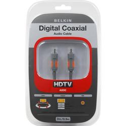 Belkin Digital Coaxial Audio Cable - 1 x RCA - 1 x RCA - 12ft - Black