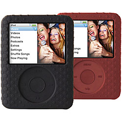 Belkin Textured Silicone Sleeve iPod nano Gen 3 - 2 pack (Black & Red)