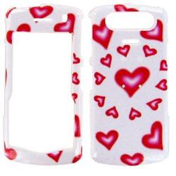 Wireless Emporium, Inc. Blackberry Pearl 8120/8130 Glitter Hearts Snap-On Protector Case Faceplate