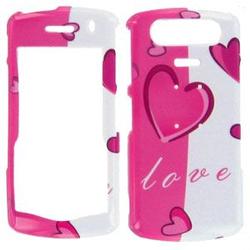 Wireless Emporium, Inc. Blackberry Pearl 8120/8130 Pink Hearts Snap-On Protector Case Faceplate