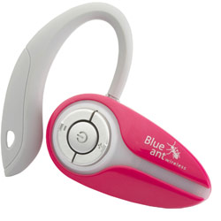 BlueAnt X3 Micro Bluetooth Earset - Wireless Connectivity - Mono - Ear-bud, Over-the-ear - Hot Pink