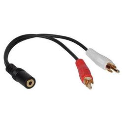 CABLES TO GO Cables To Go Value Series Audio Y-Cable - 1 x Mini-phone Stereo - 2 x RCA Stereo - Black (40424)