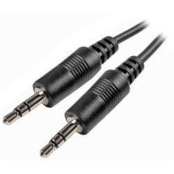 CABLES UNLIMITED Cables Unlimited 50ft 3.5mm Male to Male Stereo Cable - 1 x Mini-phone Stereo - 1 x Mini-phone Stereo - 50ft - Black
