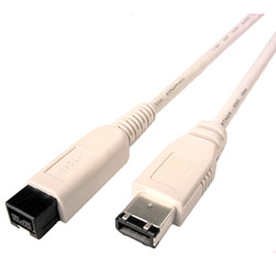 CABLES UNLIMITED Cables Unlimited 6ft 9Pin to 6Pin IEEE 1394B Bilingual Firewire 800/400 Cable - 1 x FireWire - 1 x FireWire - 6ft - Beige