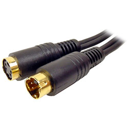 CABLES UNLIMITED Cables Unlimited 6ft S-Video SVHS Male to Female 4Pin Cable - 1 x mini-DIN S-Video - 1 x mini-DIN S-Video - 6ft - Black