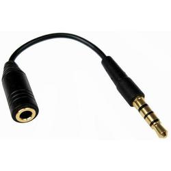 CABLES UNLIMITED Cables Unlimited Black 3.5mm iPhone Adapter - 1 x Mini-phone Stereo - 1 x Mini-phone Stereo - Black