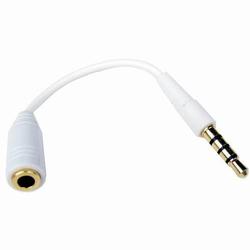 CABLES UNLIMITED Cables Unlimited White 3.5mm iPhone Adapter - 1 x Mini-phone Stereo - 1 x Mini-phone Stereo - White