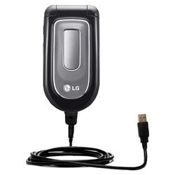 Gomadic Classic Straight USB Cable for the LG 3450 with Power Hot Sync and Charge capabilities - Bra