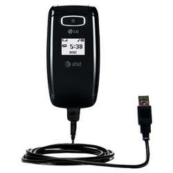 Gomadic Classic Straight USB Cable for the LG CE110 with Power Hot Sync and Charge capabilities - Br