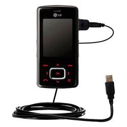Gomadic Classic Straight USB Cable for the LG KG800 with Power Hot Sync and Charge capabilities - Br