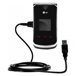 Gomadic Classic Straight USB Cable for the LG KG810 with Power Hot Sync and Charge capabilities - Br