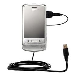 Gomadic Classic Straight USB Cable for the LG KG970 Shine with Power Hot Sync and Charge capabilities - Goma