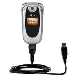 Gomadic Classic Straight USB Cable for the LG VI-125 with Power Hot Sync and Charge capabilities - B