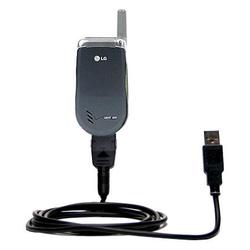 Gomadic Classic Straight USB Cable for the LG VX3200 with Power Hot Sync and Charge capabilities - B