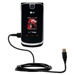 Gomadic Classic Straight USB Cable for the LG VX8600 with Power Hot Sync and Charge capabilities - B