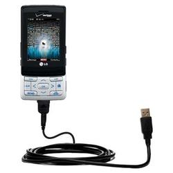 Gomadic Classic Straight USB Cable for the LG VX9400 with Power Hot Sync and Charge capabilities - B