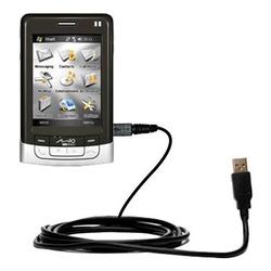Gomadic Classic Straight USB Cable for the Mio Technology DigiWalker A501 with Power Hot Sync and Charge cap