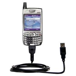 Gomadic Classic Straight USB Cable for the PalmOne Treo 700p with Power Hot Sync and Charge capabilities - G