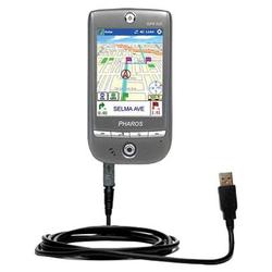 Gomadic Classic Straight USB Cable for the Pharos GPS 525 with Power Hot Sync and Charge capabilities - Goma