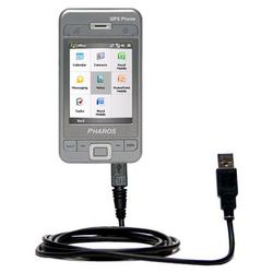 Gomadic Classic Straight USB Cable for the Pharos PGS Phone 600 with Power Hot Sync and Charge capabilities
