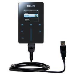 Gomadic Classic Straight USB Cable for the Philips GoGear HDD6320 with Power Hot Sync and Charge capabilitie