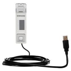 Gomadic Classic Straight USB Cable for the Samsung Yepp YP-U1H with Power Hot Sync and Charge capabilities -
