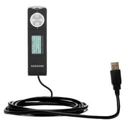 Gomadic Classic Straight USB Cable for the Samsung Yepp YP-U1Q with Power Hot Sync and Charge capabilities -