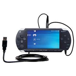 Gomadic Classic Straight USB Cable for the Sony PSP with Power Hot Sync and Charge capabilities - Br