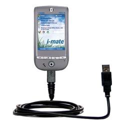 Gomadic Classic Straight USB Cable for the i-Mate PDA-N PPC with Power Hot Sync and Charge capabilities - Go