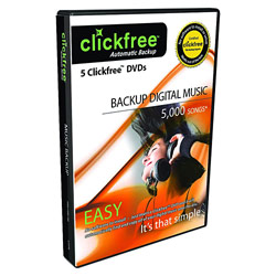 Clickfree DVD Music Backup - 5 Pack