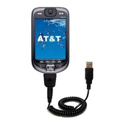 Gomadic Coiled USB Cable for the AT&T SX66 PPC with Power Hot Sync and Charge capabilities - Brand w