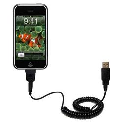 Gomadic Coiled USB Cable for the Apple iPhone with Power Hot Sync and Charge capabilities - Brand w/