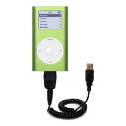 Gomadic Coiled USB Cable for the Apple iPod Mini with Power Hot Sync and Charge capabilities - Brand