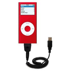 Gomadic Coiled USB Cable for the Apple iPod Nano 8GB with Power Hot Sync and Charge capabilities - B