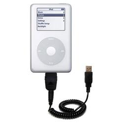 Gomadic Coiled USB Cable for the Apple iPod Photo (40GB) with Power Hot Sync and Charge capabilities - Gomad
