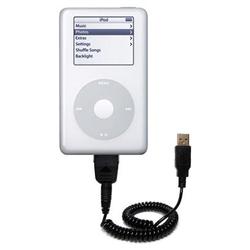 Gomadic Coiled USB Cable for the Apple iPod Photo (60GB) with Power Hot Sync and Charge capabilities - Gomad