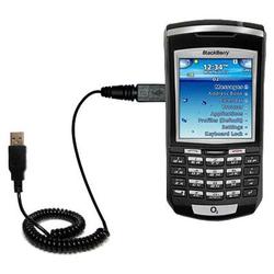 Gomadic Coiled USB Cable for the Blackberry 7100x with Power Hot Sync and Charge capabilities - Bran