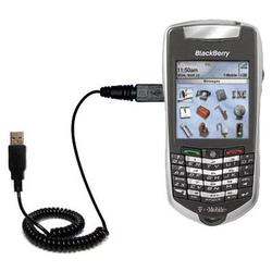 Gomadic Coiled USB Cable for the Blackberry 7105t with Power Hot Sync and Charge capabilities - Bran