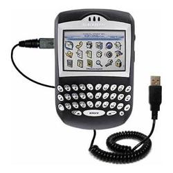 Gomadic Coiled USB Cable for the Blackberry 7290 with Power Hot Sync and Charge capabilities - Brand