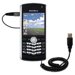 Gomadic Coiled USB Cable for the Blackberry 8120 with Power Hot Sync and Charge capabilities - Brand