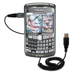 Gomadic Coiled USB Cable for the Blackberry 8310 with Power Hot Sync and Charge capabilities - Brand