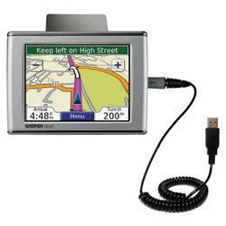 Gomadic Coiled USB Cable for the Garmin Nuvi 350 with Power Hot Sync and Charge capabilities - Brand