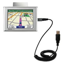 Gomadic Coiled USB Cable for the Garmin Nuvi 600 with Power Hot Sync and Charge capabilities - Brand