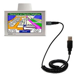 Gomadic Coiled USB Cable for the Garmin Nuvi 660 with Power Hot Sync and Charge capabilities - Brand