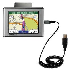 Gomadic Coiled USB Cable for the Garmin Nuvi 670 with Power Hot Sync and Charge capabilities - Brand