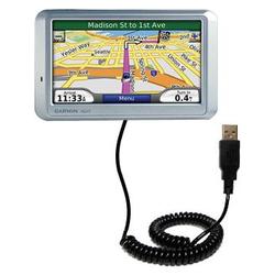 Gomadic Coiled USB Cable for the Garmin Nuvi 710 with Power Hot Sync and Charge capabilities - Brand